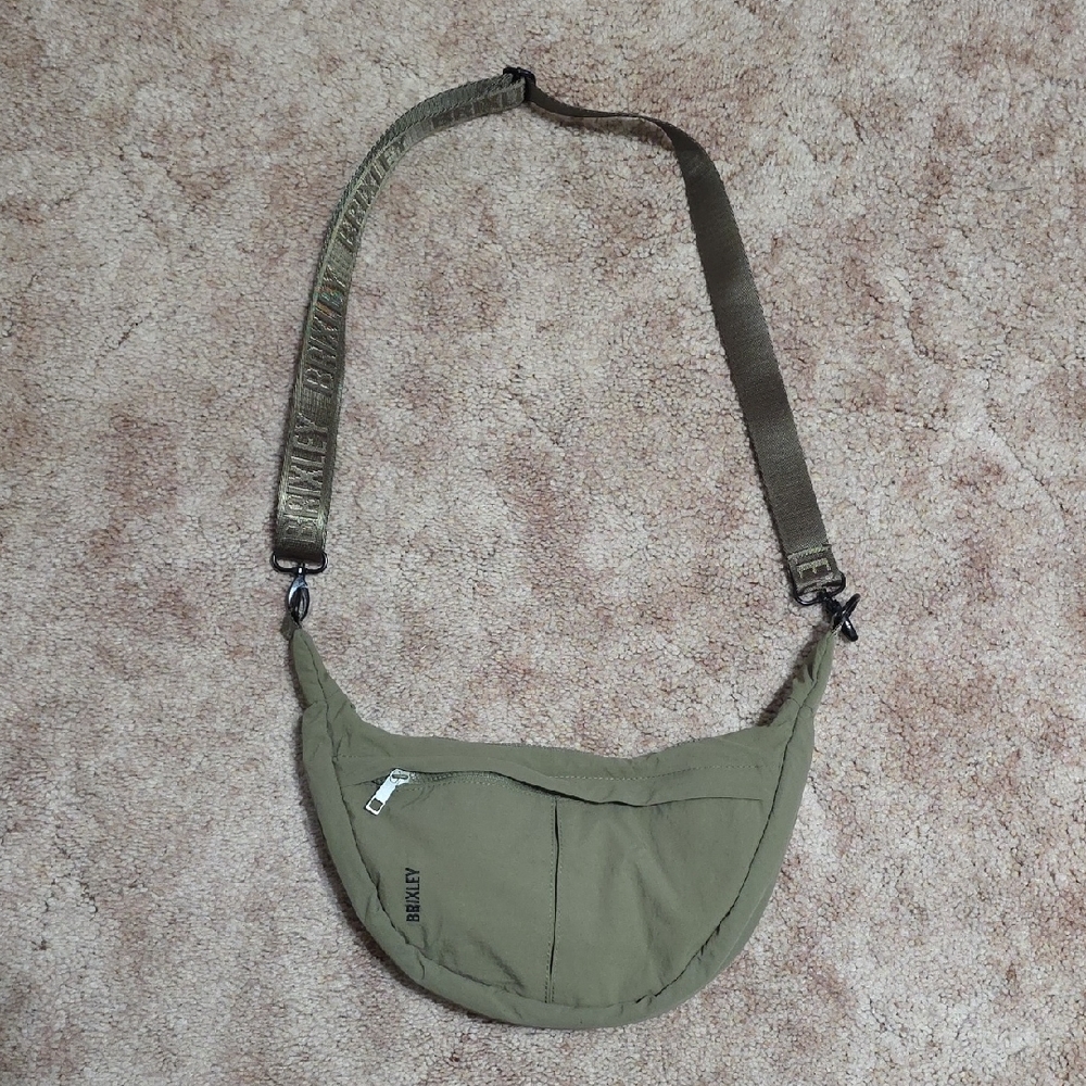 Green Crossbody Bag with Adjustable Strap